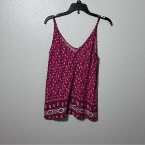 Abercrombie & Fitch Women Floral Red Print Tank top‎ Blouse XS